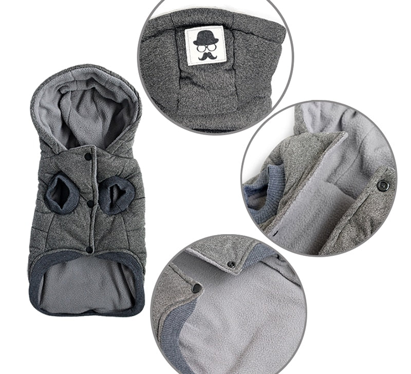 Winter Warm Pet Dog Hooded Clothes