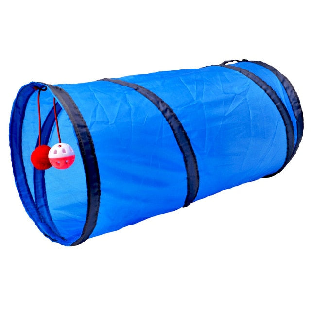 Funny Pet Cat Tunnel 2 Holes Play Tube