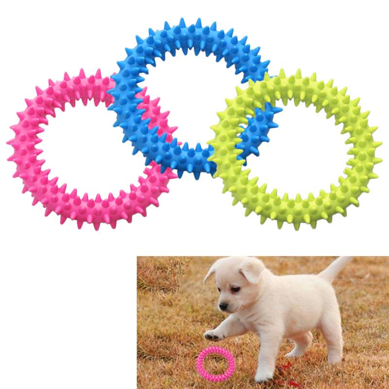Soft Dog Biting Ring Toy