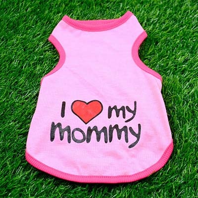 "I Love Mommy" Print Cat T-Shirt