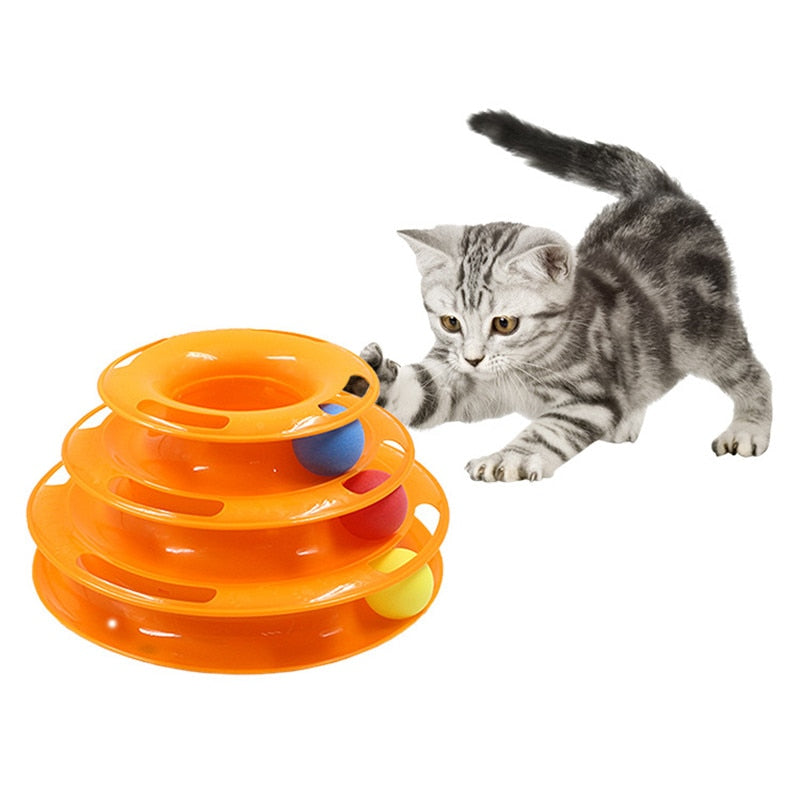 Pet Cat Toy Tower Tracks Disc